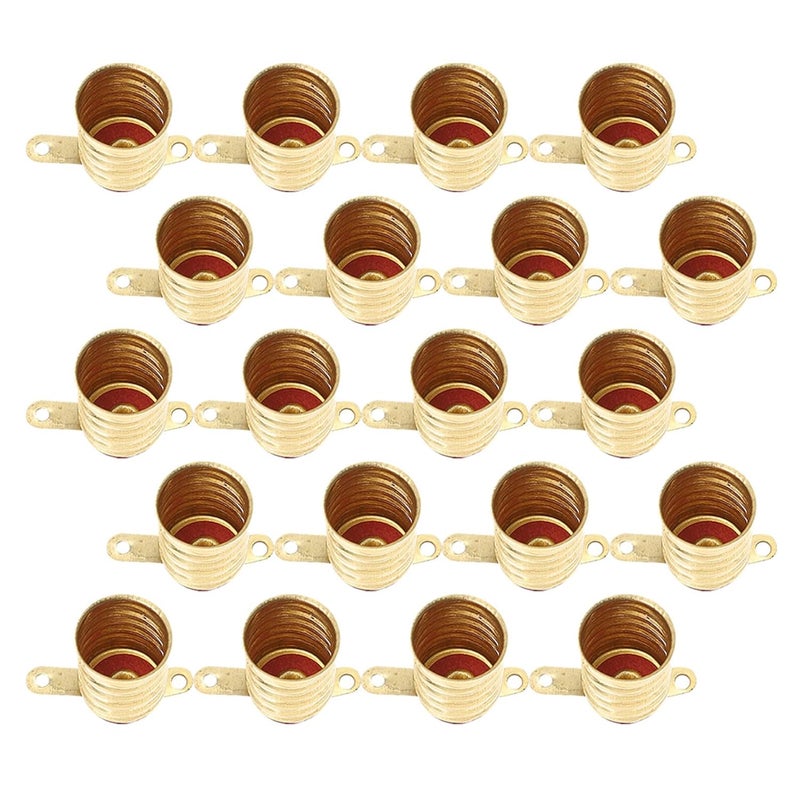 50 قطعة قاعدة مصباح برغي صغيرة حاملة لمبة مقبس نحاسي كامل لمصابيح المؤشر الاختبارات الكهربائية الأعمال اليدوية للتجارب العلمية المنزلية - Image 2