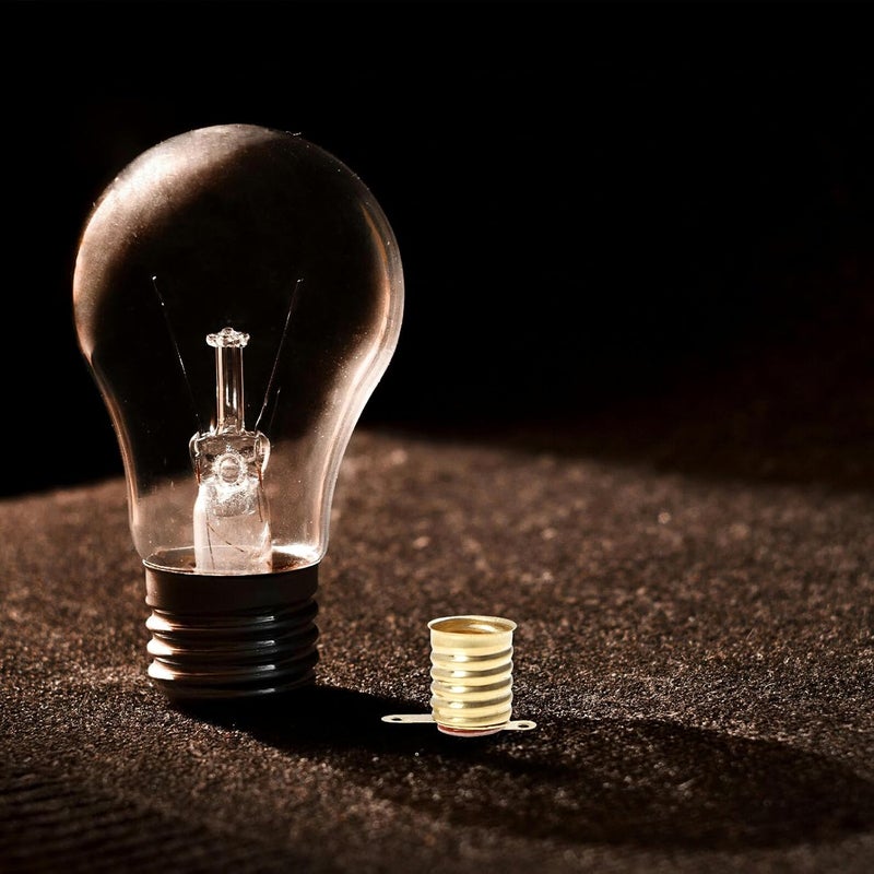 50 قطعة قاعدة مصباح برغي صغيرة حاملة لمبة مقبس نحاسي كامل لمصابيح المؤشر الاختبارات الكهربائية الأعمال اليدوية للتجارب العلمية المنزلية - Image 5