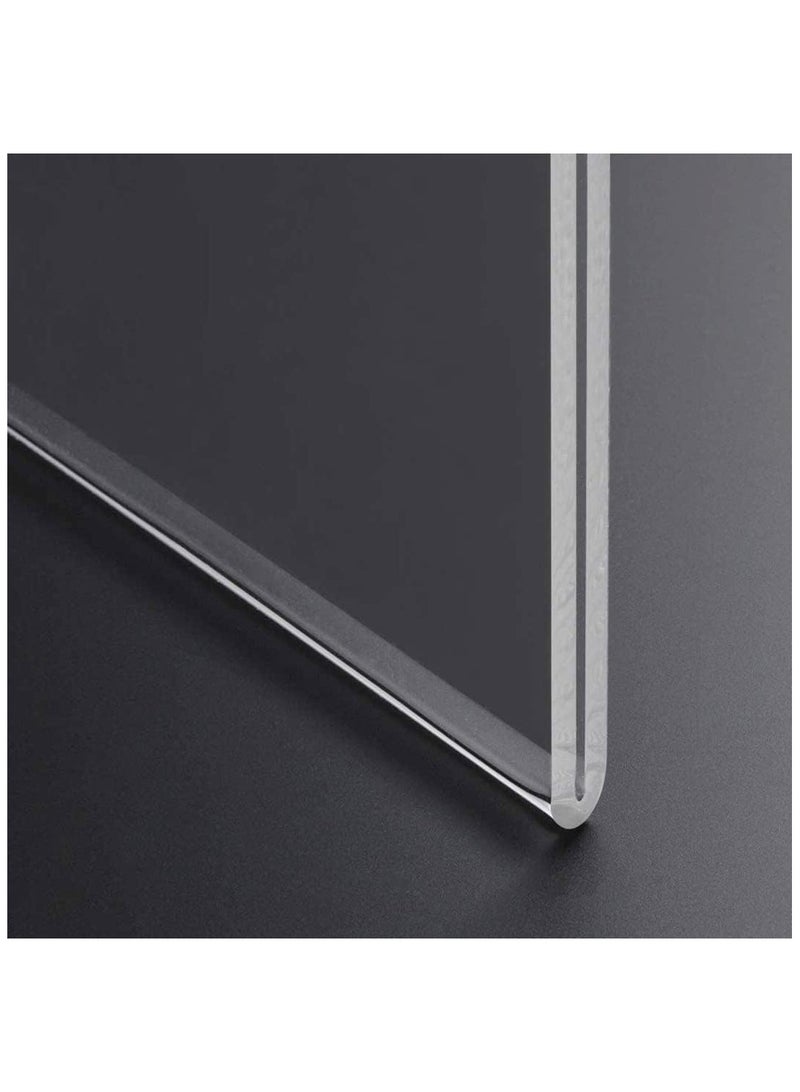 Slasa SLASA 6 Pack Clear Acrylic Sign Holder 8.5 x 11 – Horizontal Wall Mount Plexiglass Poster Frame with Adhesive Tape & Screws – Paper Display Holder - Image 3