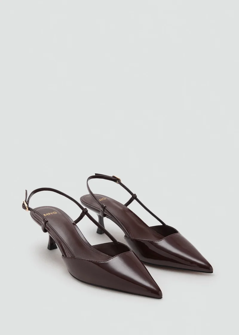 مانجو Kitten-heel patent leather shoes