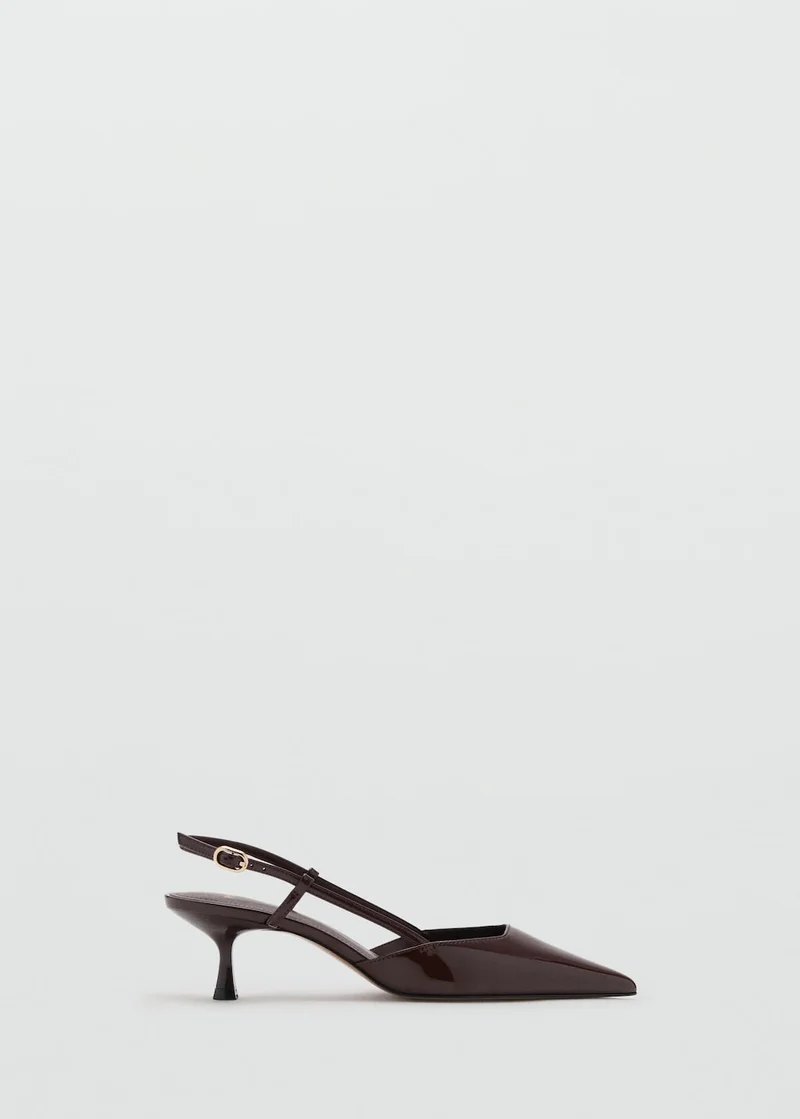 مانجو Kitten-heel patent leather shoes