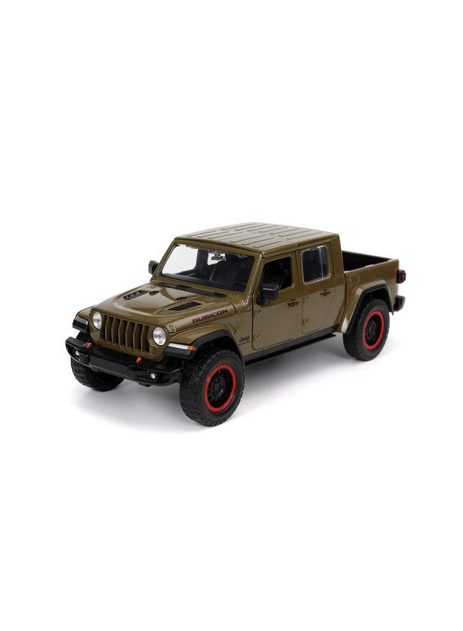 Jada Toys Just Trucks 1:24 2020 Jeep Gladiator Die-cast Car Brown with Tire Rack, Toys for Kids and Adults  - Image 4