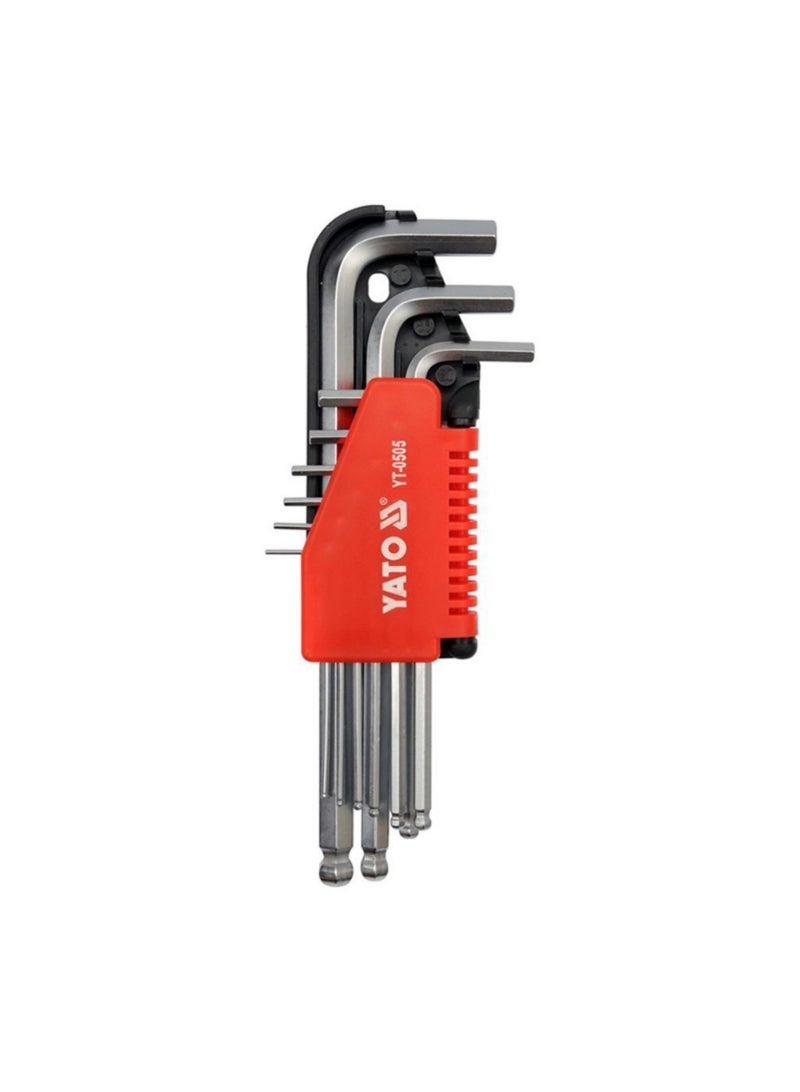 YATO Hex Key With Ball 9Pcs 1,5-10Mm Crv YT-0505