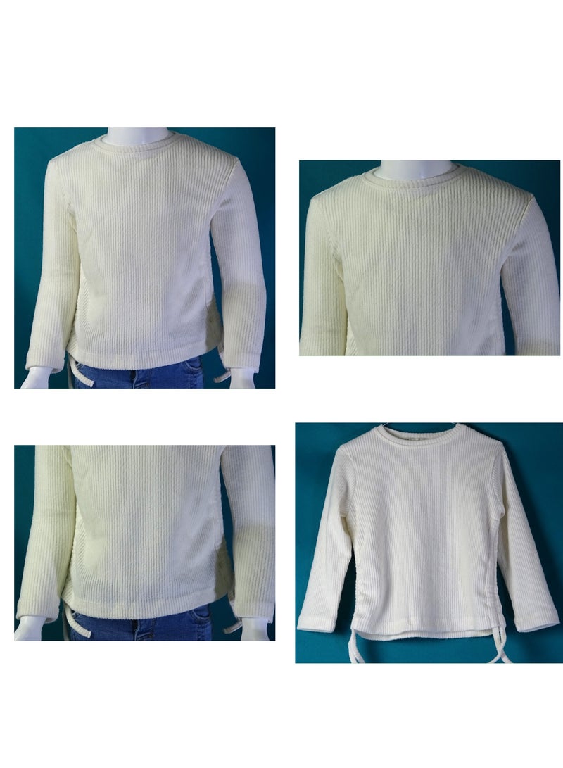 شلــــتر صناعة تركية فاخرة؛ بلوزة بنات باكمام طويلة لون سادة من مجموعة شلـــتر 35619 - Image 1