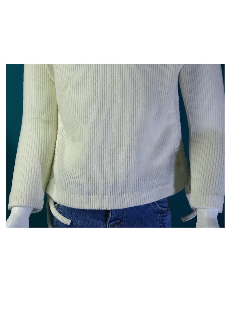 شلــــتر صناعة تركية فاخرة؛ بلوزة بنات باكمام طويلة لون سادة من مجموعة شلـــتر 35619 - Image 4