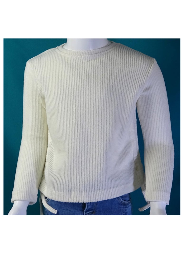 شلــــتر صناعة تركية فاخرة؛ بلوزة بنات باكمام طويلة لون سادة من مجموعة شلـــتر 35619 - Image 2