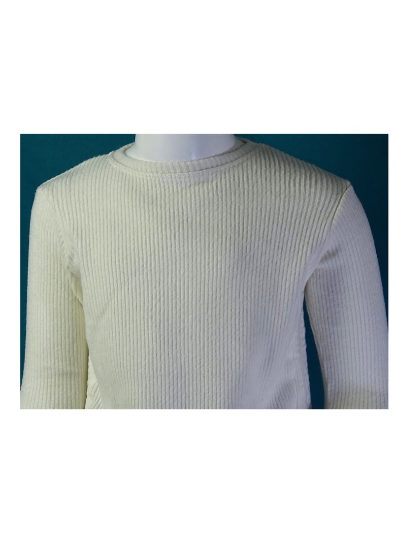 شلــــتر صناعة تركية فاخرة؛ بلوزة بنات باكمام طويلة لون سادة من مجموعة شلـــتر 35619 - Image 3