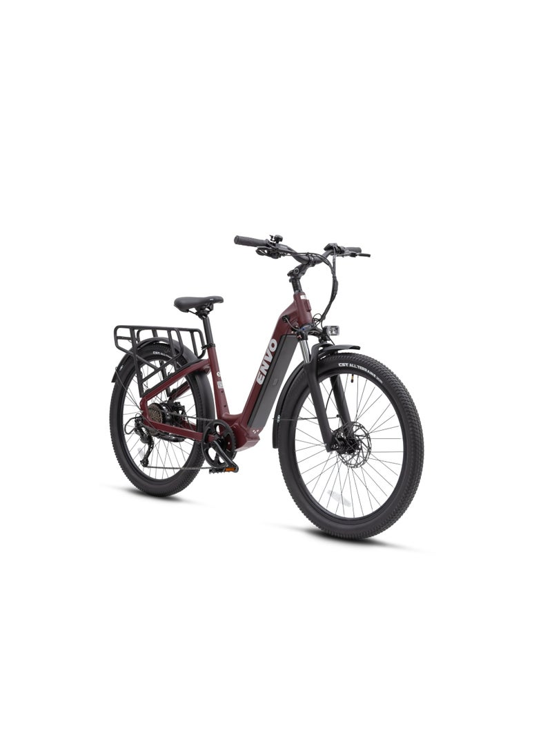 ENVO Electric Bicycle – ST0 Large Maroon - Image 4
