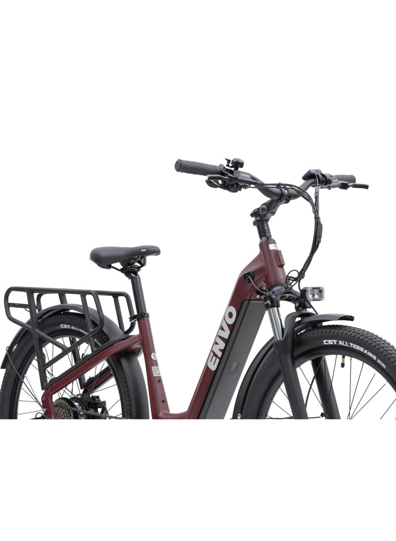 ENVO Electric Bicycle – ST0 Large Maroon - Image 2
