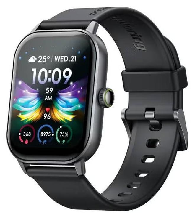 Oraimo Smart Watch 5 Bluetooth Call Fitness Watch with 2.01 Inch HD Screen, Scratch Resistant and More Durable Glass Screen, Shock Resistant with 100+ Sports Modes, Blood Oxygen and Heart Rate Monitor, Waterproof - Image 1