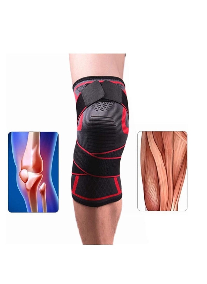 Excefore - Knee Brace,Knee Compression Sleeve for Men and Women, Knee Brace Support Adjustable for Running, Knee Pads for Meniscus Tear, Arthritis, Running, Basketball, Jogging, Post Surgery Recovery - Image 1