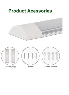 إسنكو 2 عبوة من مصابيح LED Batten بطول 2 قدم، 20 وات، ضوء النهار 6500 كلفن، تركيب منخفض الارتفاع على الحائط أو السقف، مناسب للمنزل/ورشة العمل/المكتب/المدرسة/المطعم (2 قدم)  - Image 4