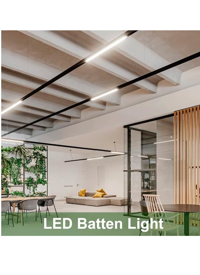 2 Packs LED Batten Lights 2FT 20W 6500k Daylight,Low Profile Wall or Ceiling Surface Mounted Fitting for Home/Workshop/Office/School Restaurant (2FT)