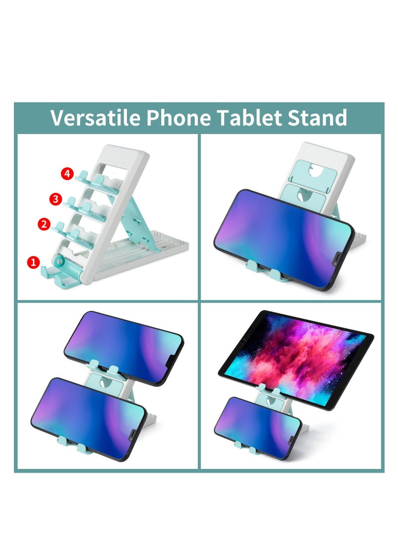 SYOSI - Collapsible Laptop Stand - Ergonomic Foldable Notebook Holder, Compatible with 12-16”Laptops with Phone Tablet Stand, 6 Support Angles - Image 1