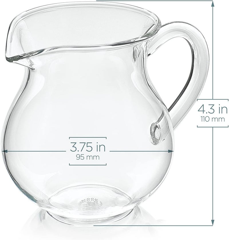 Teabloom Stain-free & Odor-free Borosilicate Glass Sugar and Creamer Set - Tea or Coffee Serving Set Includes Cream Pitcher, Sugar Bowl with Lid and Spoon (Serves up to 5-6 People) - Image 4