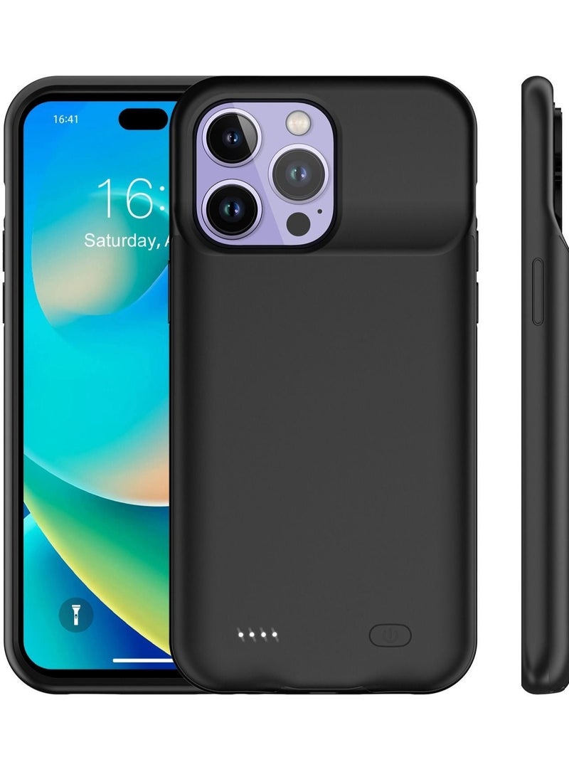 Battery Case Cover Rechargeable Extended Power Bank Wireless for iPhone 15/15 Plus/15 Pro/15 Pro Max - Image 1