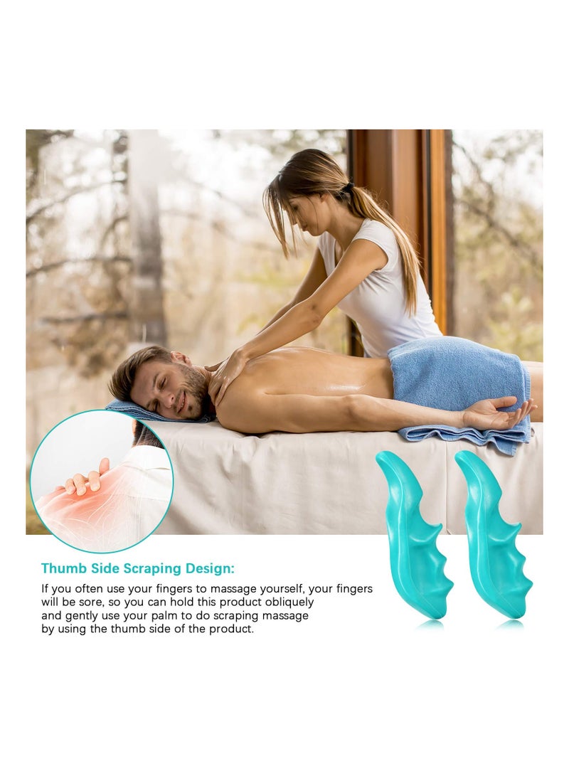 SYOSI 2 PCS Thumb Massage Saver, Deep Tissue Massage Tool Point Massager Set Handheld Pressure Point Massager Therapeutic Massage Aid Acupressure Point Stimulator Stress Reduction Tool for Gentle Point  - Image 2