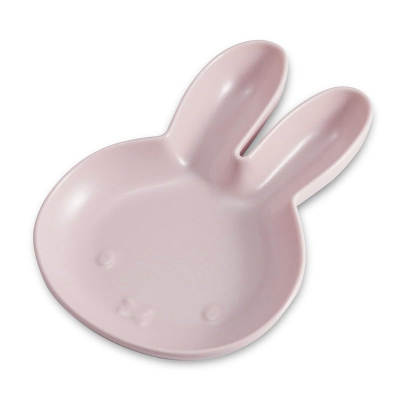 COTONOHA Japanese Ceramic Plate Cute RabbitShaped Small Dish 59 x 43 inches KidFriendly Snack Dessert Dish EasytoClean Kitchenware Matte Pink