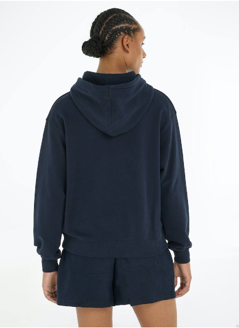 Women's Flocked Hilfiger Monotype Logo Hoody -  Pure cotton, Blue - pzsku/ZDA2E8054546F82CDD051Z/45/_/1724216629/e4040791-373a-4b7e-a301-cf8c3960d2a1