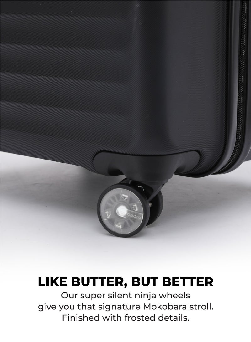 Mokobara The Aisle Trunk Check-In Luggage - Durable Polycarbonate Material | Money Moves, Black - Image 3