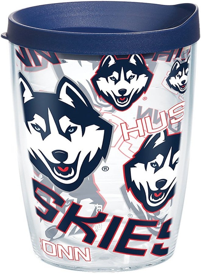 Tervis UConn Huskies All Over Tumbler with Wrap and Navy Lid 16oz, Clear - Image 1