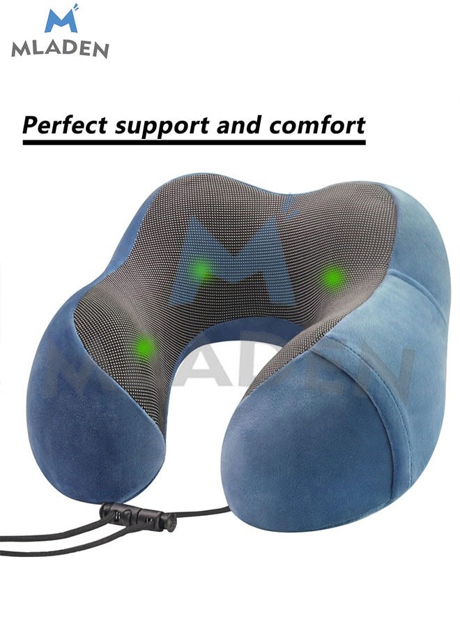 MLADEN - Neck Pillow for Traveling Premium Memory Foam Upgraded Travel Neck Pillows for Travel Airplane Pillow for Sleeping Airplane Car Office and Home Portable Travel Accessories - Image 1