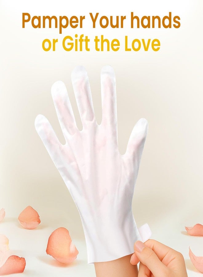 BLOOMORA Repairing Hand Mask for Dry Cracked Hands, Hand Masks with Shea Butter, Jojoba Oil & Vitamin E, Moisturizing Gloves, Skin Care Gifts for Women & Men, Self Care Gifts for Women (6 Pairs) - Image 4