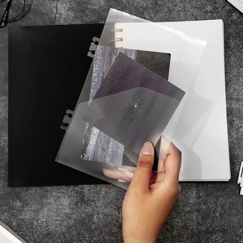 Yoment Dot Grid Spiral Notebook A5 Spiral Bullet Dotted Journal 160 Pages Thick Dot Paper Notebooks Plastic Hardcover Spiral Notebook 5x7 Wire Bound Notebooks for Note Taking School Office Supplies,Black - Image 5