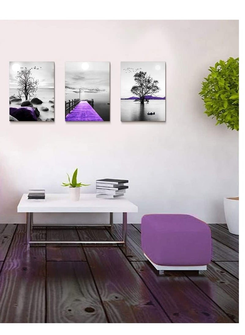 ديكوريور تابلوة 3 قطع 90cm x 42.5 cm بسمك 30 مم بطباعة ديجيتال عالية الجودة -طبقة uv للحماية ضد الخدوش و حماية الالوان - تصميمات حديثة - لايحتاج مسامير للتركيب بلاصق ذاتي  - Image 4