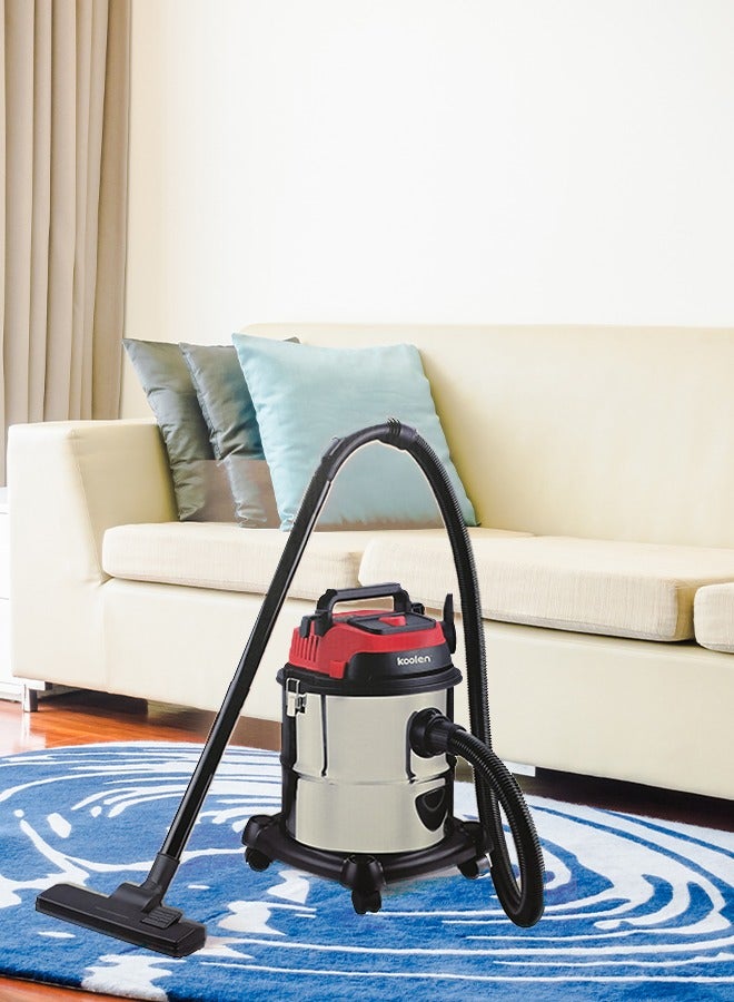 KOOLEN Wet And Dry Vacuum Cleaner 15 L 1300 W 806101007 Black/Red/Silver - Image 3