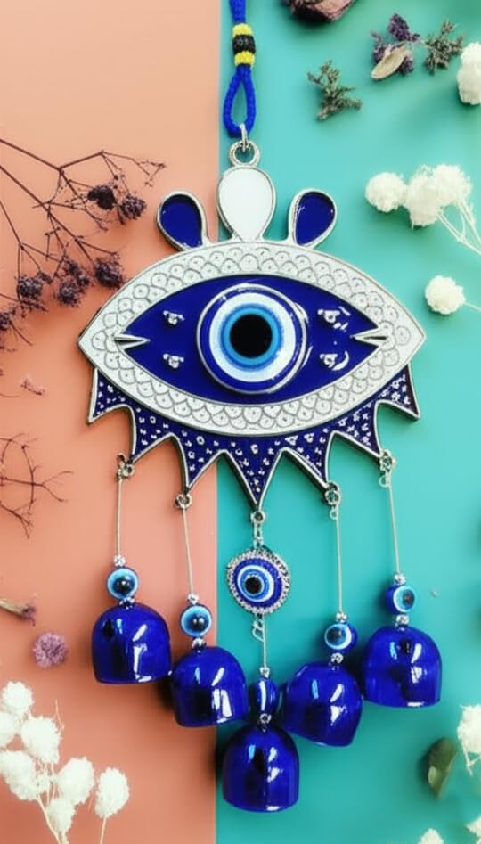 ARTISKRITI Evil Eye Hanging Nazar Suraksha Nazar Battu for Home Entrance Decoration, House Main Door Decor Hanging Decorative Items, Feng Shui Items for Good Luck - Image 3