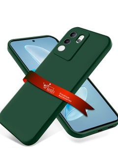 Wtech Soft Liquid Silicone Case Cover For Vivo V30 Lite 5G 2023 Dark Green  - Image 1