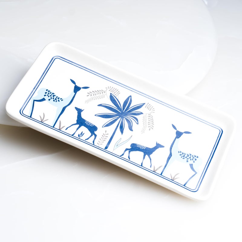CRAF10 Blue Stag Coffee Tea Mugs Sets of 2 and 1 Tray, 330 ML, Microwave & Dishwasher Safe - Image 2