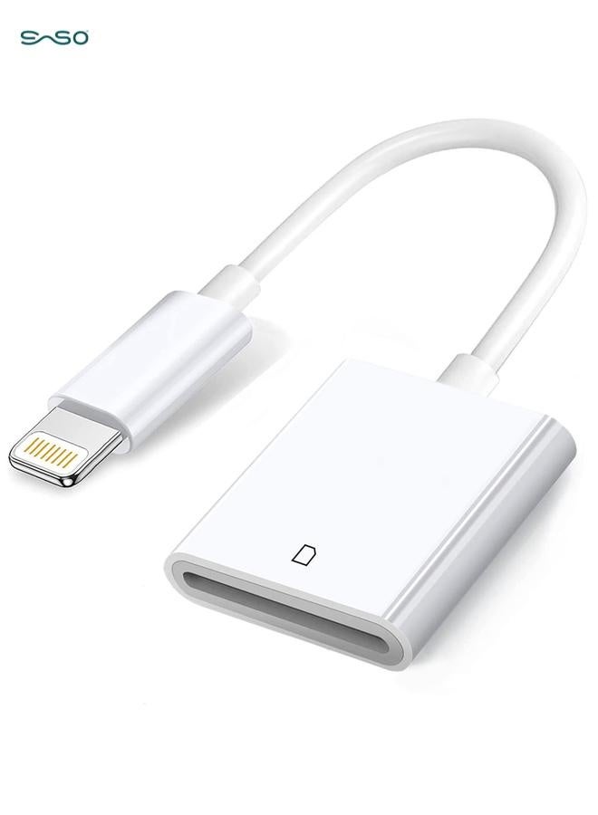 SparkSprout Lightning to SD Card Camera Reader, Trail Camera Viewer SD Memory Card Adapter for iPhone 14/13/12/11/XS/XR/X/8/7/iPad, Plug and Play - Image 1