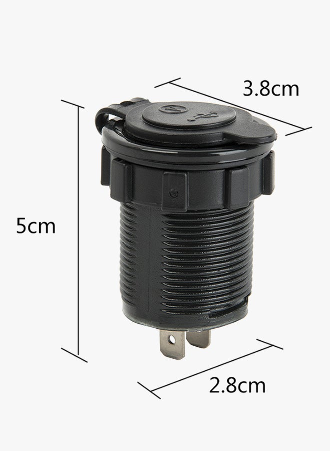 Loquat Dual USB LED Car Charger With Digital Voltmeter Monitor Red - Image 5