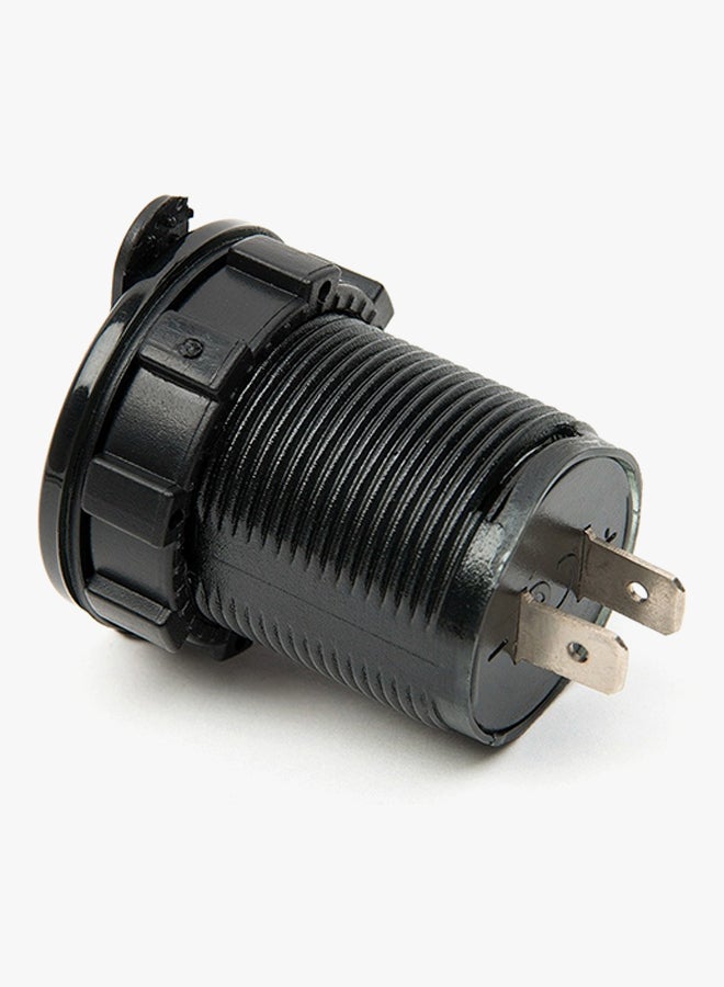 Loquat Dual USB LED Car Charger With Digital Voltmeter Monitor Red - Image 4