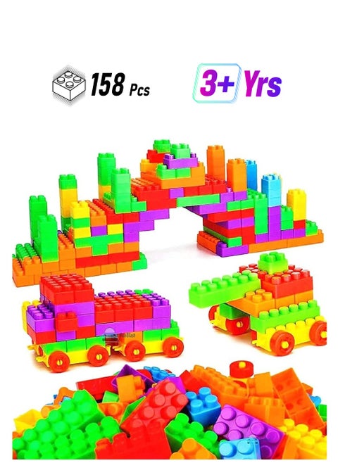 158-Pieces High Quality Sturdy And Durable Building Blocks Set For Kids 3+ Years