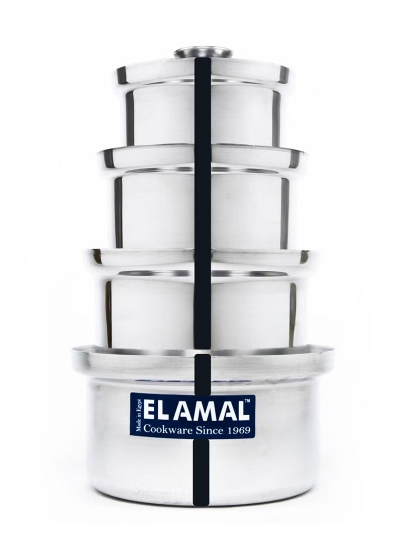 ELAMAL El-Amal Cookware Set – 4-Piece High-Quality Aluminum | Durability & Perfect Performance - Image 1