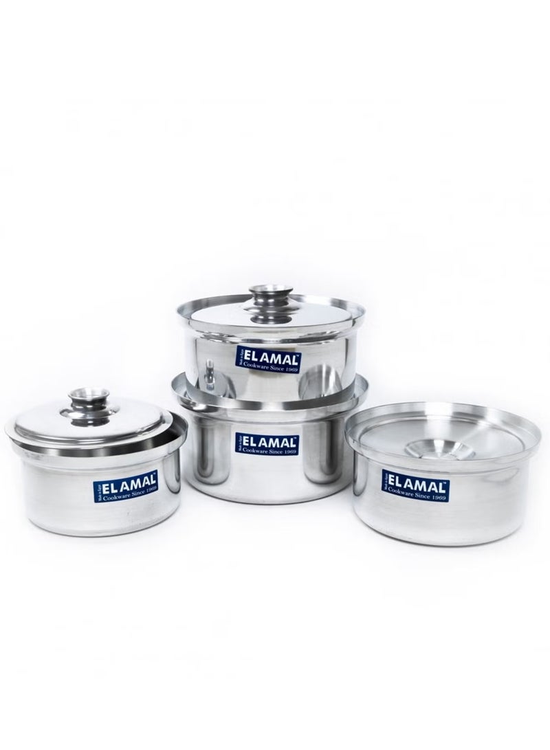ELAMAL El-Amal Cookware Set – 4-Piece High-Quality Aluminum | Durability & Perfect Performance - Image 2