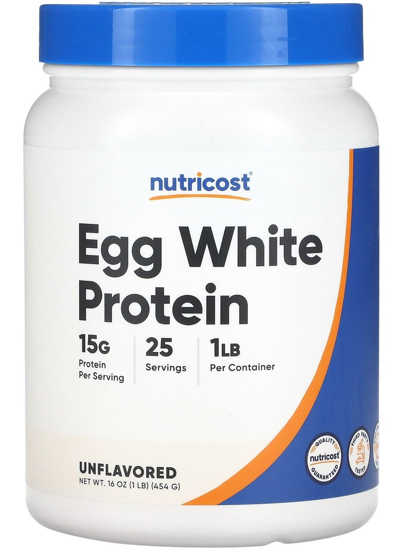 بروتين بياض البيض، بدون نكهة، 1 رطل (454 جرام)