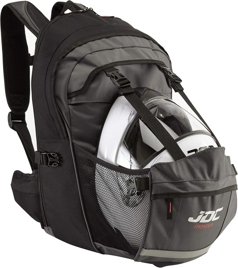 JDC Waterproof Motorcycle Backpack with Helmet Holder - 24L Expandable to 36L - Frontier - Image 1
