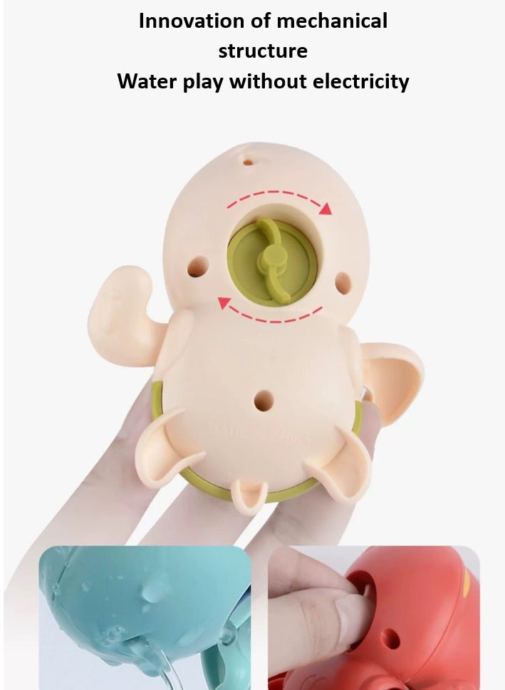 لعبة حمام، لعبة حيوان لطيفة تعمل بآلية الساعة لحوض الاستحمام أو المسبح، ألعاب استحمام للأطفال، مجموعة ألعاب مائية للأولاد والبنات، 6 قطع. - Image 3