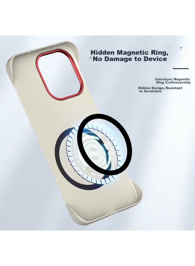 Steffen Stedfer Oppo Find X9 Case Magnetic Slim Leather Texture Hard Shell Red Circle White - Image 1