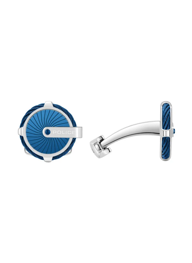 POLICE POLICE - Techie Cufflink For Men Stainless Steel With Blue Cable - PEAGC0004801