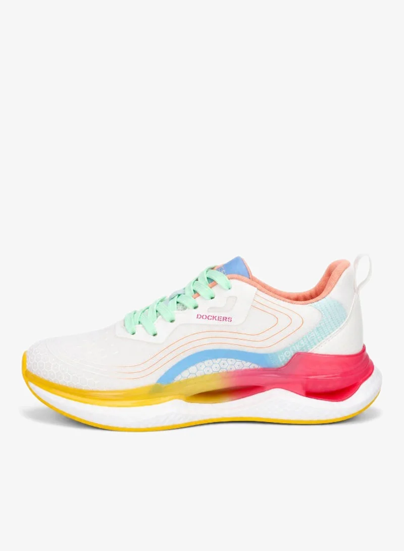 دوكرز باي جيرلي Women's Casual Sneakers, Lightweight Lace-Up Sports Shoes with Cushioned Sole – White