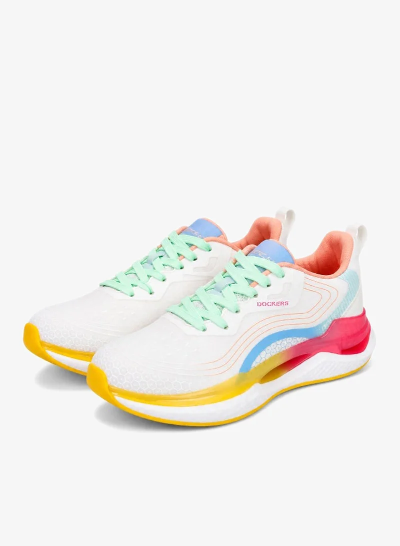 دوكرز باي جيرلي Women's Casual Sneakers, Lightweight Lace-Up Sports Shoes with Cushioned Sole – White