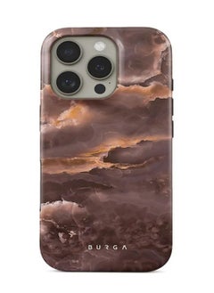 BURGA iPhone 16 Pro Max Case, 2 Piece Hard Shell + TPU Silicone Interior, Shock Absorption, All Port Accessible, Raised Bezel For Screen & Camera Protection, Never Fading HQ Print,Fire Wood  - Image 1