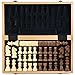 AMEROUS 15 Inches Wooden Chess  Checkers Set with Upgraded Weighted Chess Pieces  2 Extra Queen 24 Cherkers Pieces Instruction Chessmen Storage Slots Classic 2 in 1 Board Games - Image 4