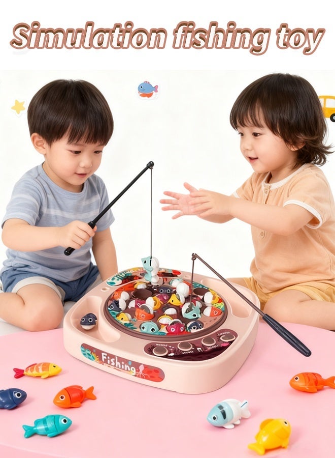 Magnetic fishing toy With lights and music Fishing competition game Educational toys for young children Educational toys Parent-child interaction - Image 1