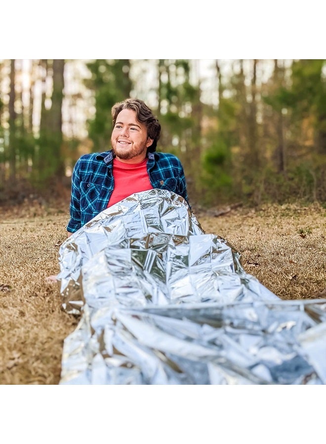 Ever Ready First Aid Mylar Rescue Blanket, Large Silver Thermal Sheet for Emergency and Survival, 54” x 84” – 20 Count - Image 3